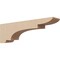 Ekena Millwork 4"W x 24"D x 8"H Thin New Brighton Rough Cedar Woodgrain TimberThane Corbel, Primed Tan CORUR04X24X08NEBRCPR - alternate 1